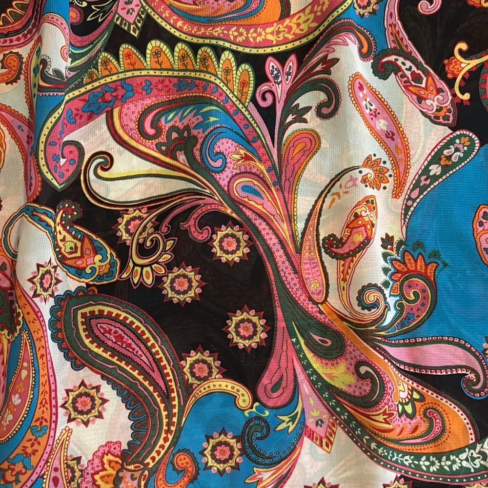 Liz Lange Maternity Multicolor Paisley Print Cover Up Size XL - Picture 3 of 9